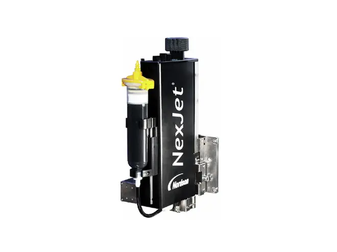 Sistema dispensador de chorro ASYMTEK NexJet NJ-8 con cartuchos de chorro ReadiSet.